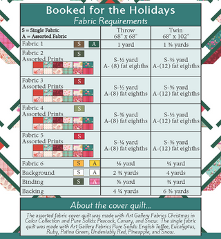 Booked for the Holidays Quilt Pattern (Download)