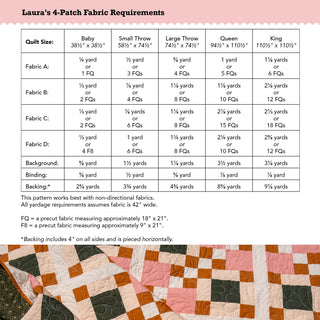 Laura's 4-Patch Quilt Pattern (Download)