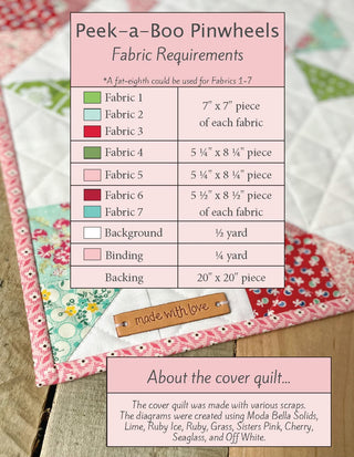 Peek-a-Boo Pinwheels Mini Quilt Pattern (Download)