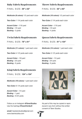 Trees Chic Quilt Pattern (Download)