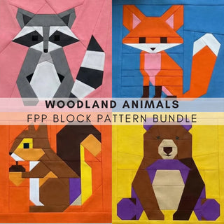 Woodland Animals FPP Block Patterns — 4-Pattern Bundle (Download)